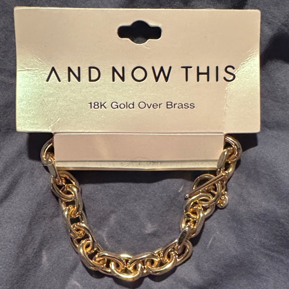 Macy's 18k Gold Over Brass Chain Bracelet